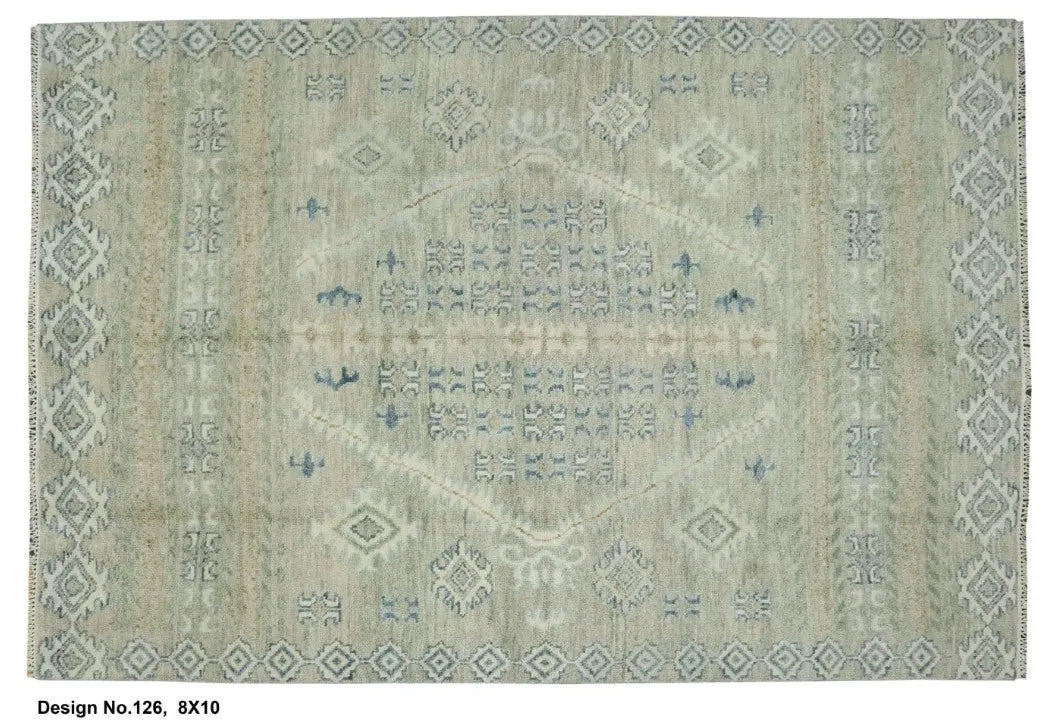 Hand knotted Indian Modern Rug 8'0" x 10'0" ABC Rugs Kilims